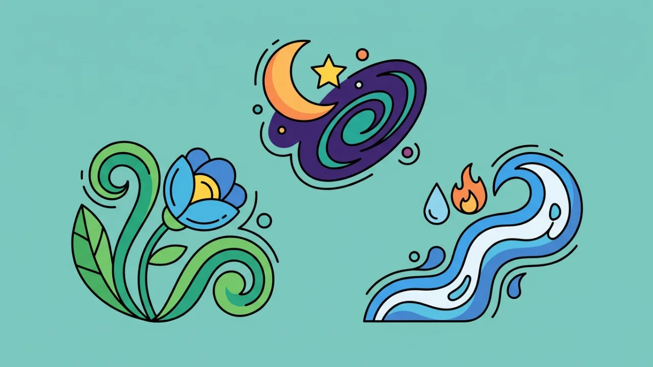 Ilustração do artigo Nomes Inspirados na Natureza: Plantas, Astros e Elementos