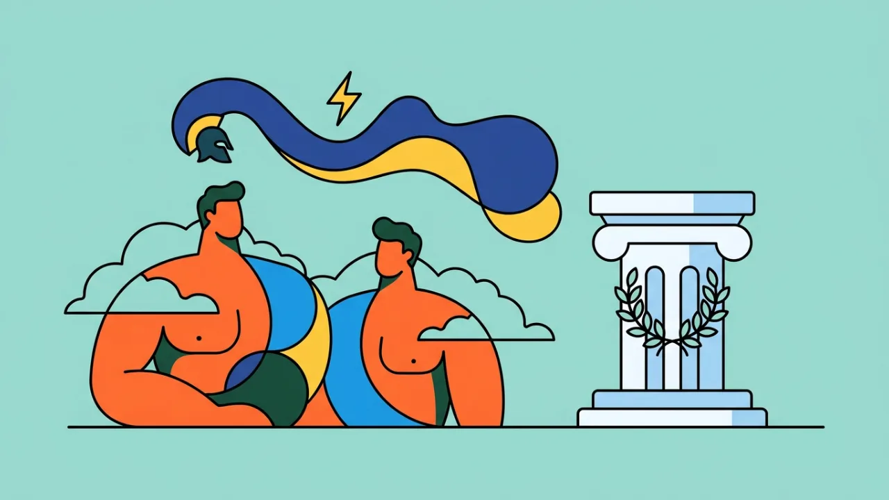 Ilustração do artigo Nomes Masculinos Fortes Inspirados na Mitologia Grega